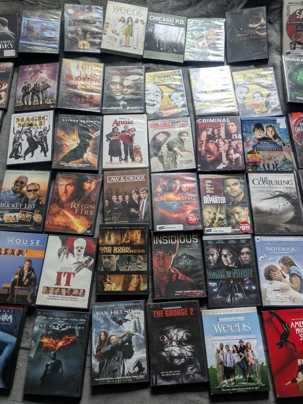 Assorted DVD Movie Collection - Black DVD Cases